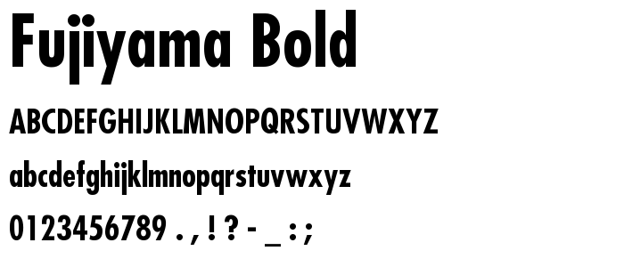 Fujiyama Bold font